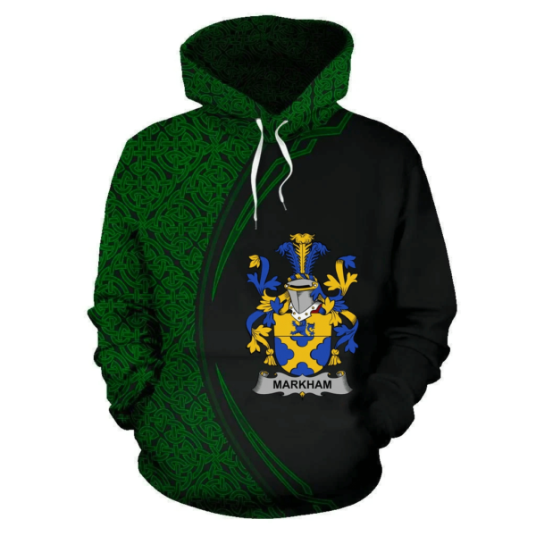 Ireland Hoodie - Markham Irish Family Crest Hoodie - Celtic Circle Style - Image 2