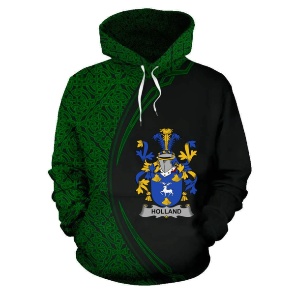 Ireland Hoodie - Holland Irish Family Crest Hoodie - Celtic Circle Style - Image 2