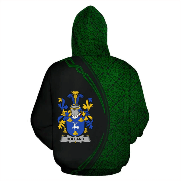 Ireland Hoodie - Holland Irish Family Crest Hoodie - Celtic Circle Style - Image 3