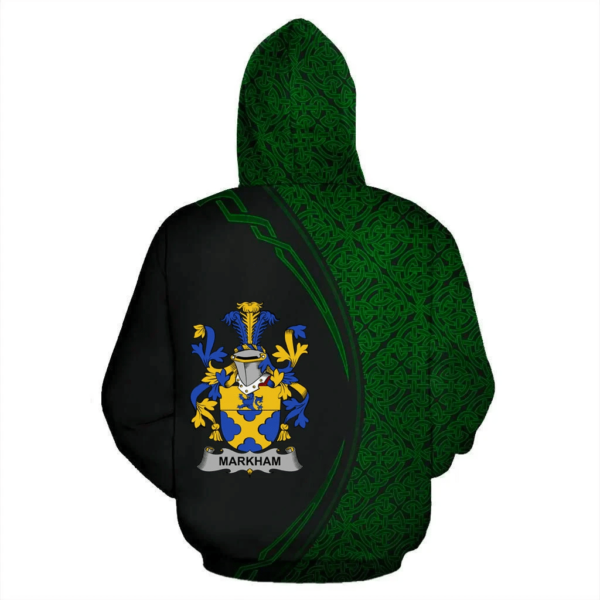 Ireland Hoodie - Markham Irish Family Crest Hoodie - Celtic Circle Style - Image 3