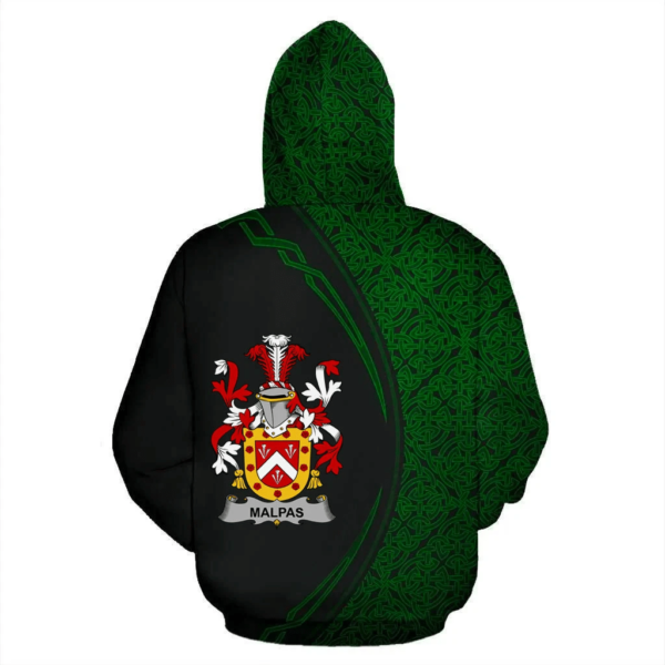 Ireland Hoodie - Malpas Irish Family Crest Hoodie - Celtic Circle Style - Image 3