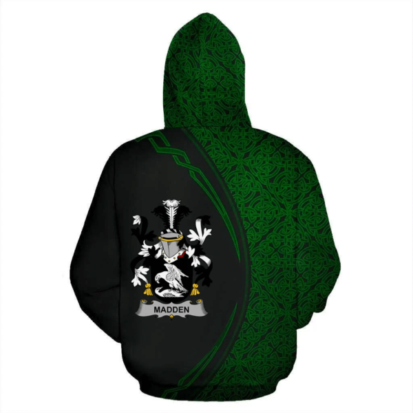 Ireland Hoodie - Madden or O'Madden Irish Family Crest Hoodie - Celtic Circle Style - Image 3