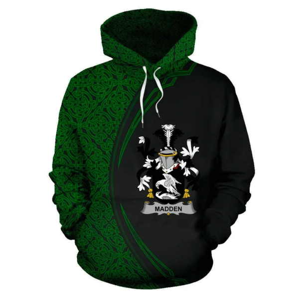 Ireland Hoodie - Madden or O'Madden Irish Family Crest Hoodie - Celtic Circle Style - Image 2