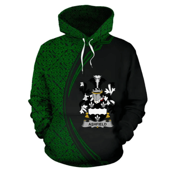 Ireland Hoodie - Ashfield Irish Family Crest Hoodie - Celtic Circle Style - Image 2