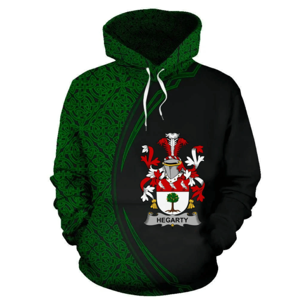 Ireland Hoodie - Hegarty or O'Hagerty Irish Family Crest Hoodie - Celtic Circle Style - Image 2