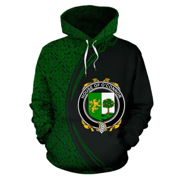 Ireland Hoodie - House of O'CONNOR (Sligo) Irish Family Crest Hoodie - Celtic Circle Style - Image 2