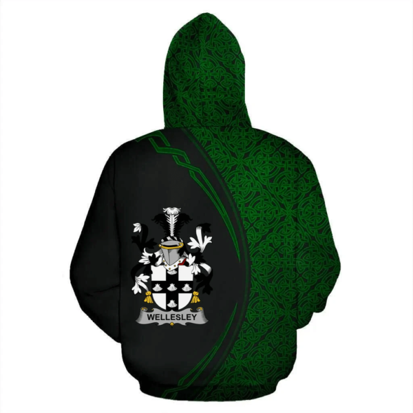 Ireland Hoodie - Wellesley Irish Family Crest Hoodie - Celtic Circle Style - Image 3