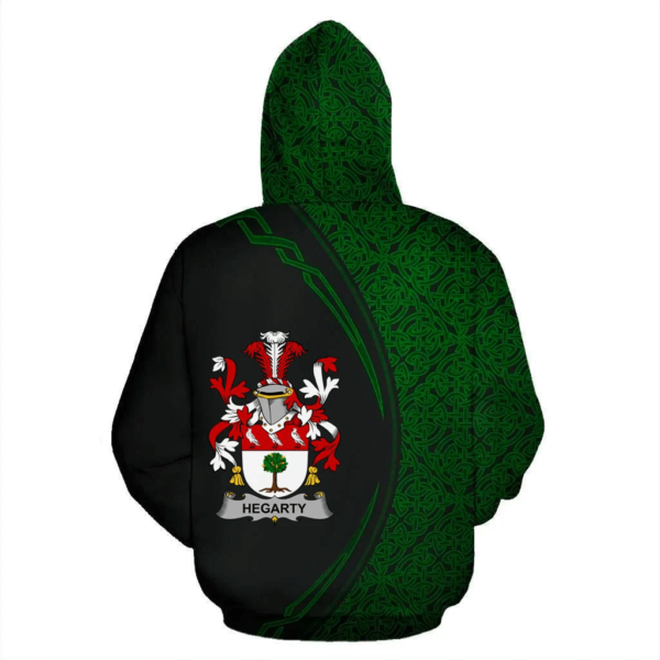 Ireland Hoodie - Hegarty or O'Hagerty Irish Family Crest Hoodie - Celtic Circle Style - Image 3