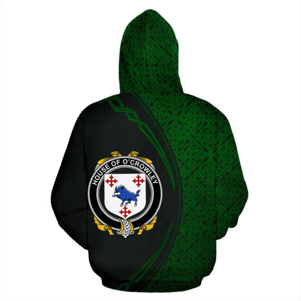 Ireland Hoodie - House of O'CROWLEY Irish Family Crest Hoodie - Celtic Circle Style - Image 3