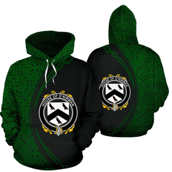 Ireland Hoodie - House of O'KIRWAN Irish Family Crest Hoodie - Celtic Circle Style