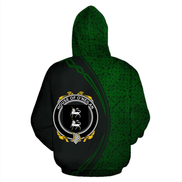 Ireland Hoodie - House of O'NEILAN Irish Family Crest Hoodie - Celtic Circle Style - Image 3