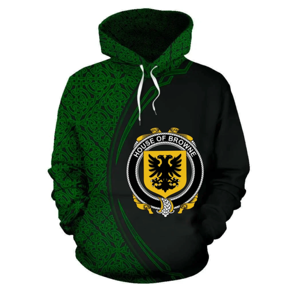 Ireland Hoodie - House of BROWNE Irish Family Crest Hoodie - Celtic Circle Style - Image 2