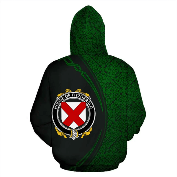 Ireland Hoodie - House of FITZGERALD Irish Family Crest Hoodie - Celtic Circle Style - Image 3