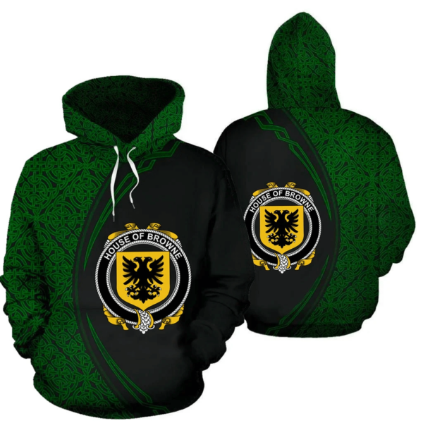 Ireland Hoodie - House of BROWNE Irish Family Crest Hoodie - Celtic Circle Style