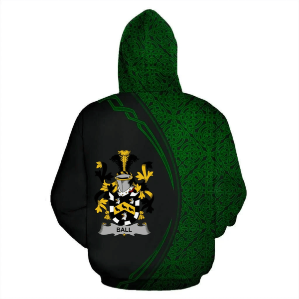 Ireland Hoodie - Ball Irish Family Crest Hoodie - Celtic Circle Style - Image 3