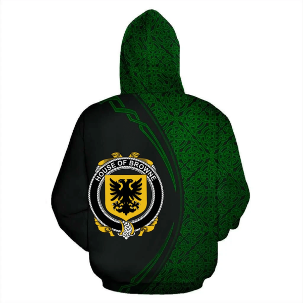 Ireland Hoodie - House of BROWNE Irish Family Crest Hoodie - Celtic Circle Style - Image 3