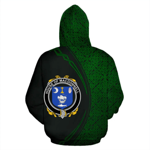 Ireland Hoodie - House of MACDONNELL (Clare and Connacht) Irish Family Crest Hoodie - Celtic Circle Style - Image 3