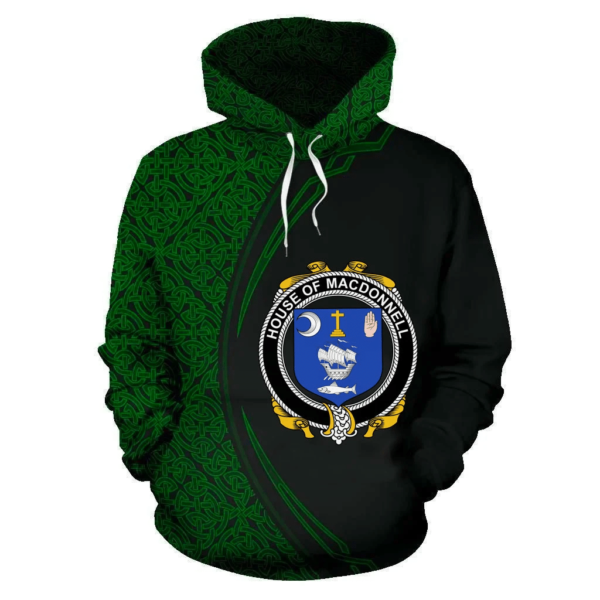 Ireland Hoodie - House of MACDONNELL (Clare and Connacht) Irish Family Crest Hoodie - Celtic Circle Style - Image 2