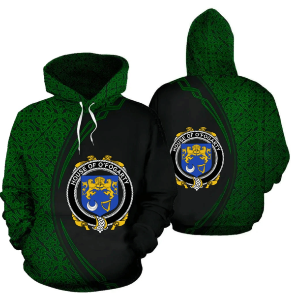 Ireland Hoodie - House of O'FOGARTY Irish Family Crest Hoodie - Celtic Circle Style