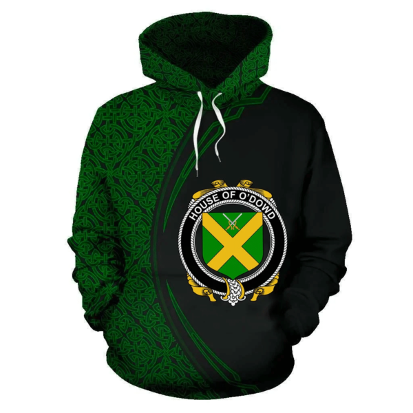 Ireland Hoodie - House of O'DOWD Irish Family Crest Hoodie - Celtic Circle Style - Image 2