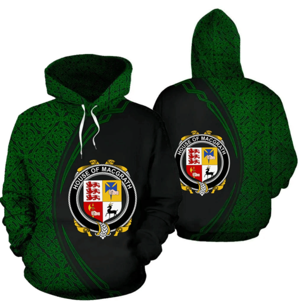 Ireland Hoodie - House of MACGRATH Irish Family Crest Hoodie - Celtic Circle Style