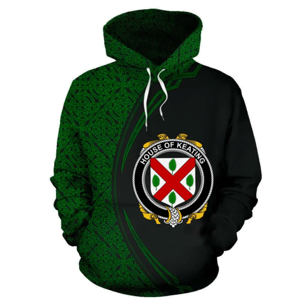 Ireland Hoodie - House of KEATING Irish Family Crest Hoodie - Celtic Circle Style - Image 2