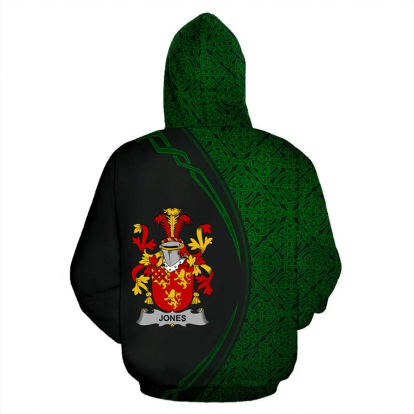 Ireland Hoodie - Jones Irish Family Crest Hoodie - Celtic Circle Style - Image 3