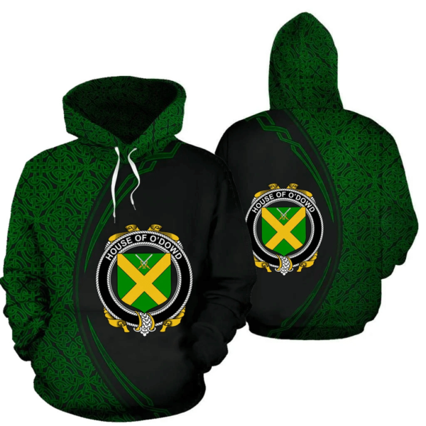 Ireland Hoodie - House of O'DOWD Irish Family Crest Hoodie - Celtic Circle Style