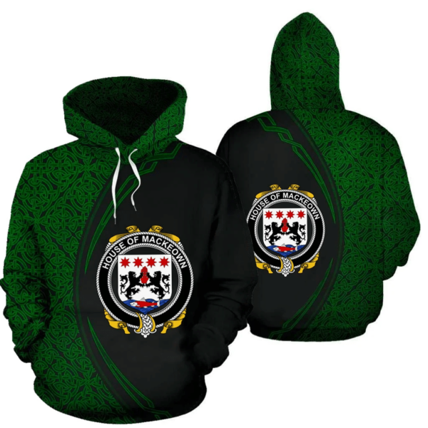 Ireland Hoodie - House of MACKEOWN Irish Family Crest Hoodie - Celtic Circle Style