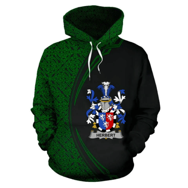 Ireland Hoodie - Herbert Irish Family Crest Hoodie - Celtic Circle Style - Image 2