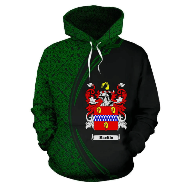 Ireland Hoodie - Mackin Irish Family Crest Hoodie - Celtic Circle Style - Image 2