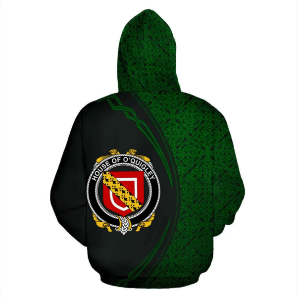 Ireland Hoodie - House of O'QUIGLEY Irish Family Crest Hoodie - Celtic Circle Style - Image 3