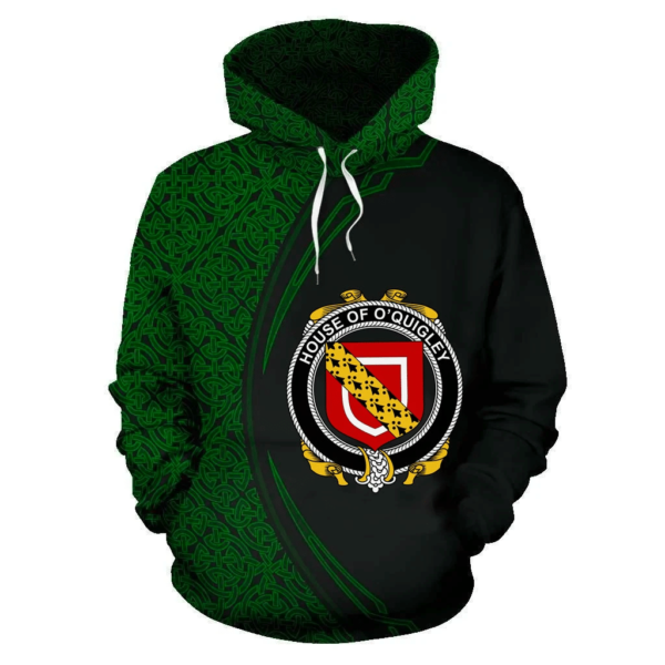 Ireland Hoodie - House of O'QUIGLEY Irish Family Crest Hoodie - Celtic Circle Style - Image 2