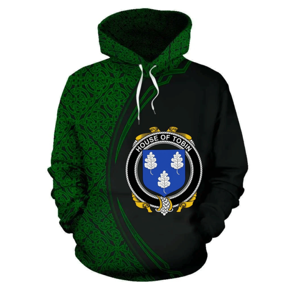 Ireland Hoodie - House of TOBIN Irish Family Crest Hoodie - Celtic Circle Style - Image 2