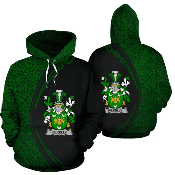 Ireland Hoodie - Kilkelly or Killikelly Irish Family Crest Hoodie - Celtic Circle Style