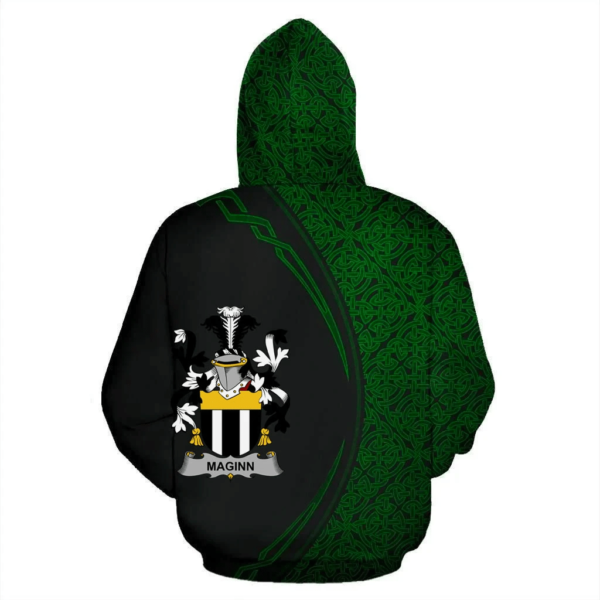 Ireland Hoodie - Maginn or Ginn Irish Family Crest Hoodie - Celtic Circle Style - Image 3