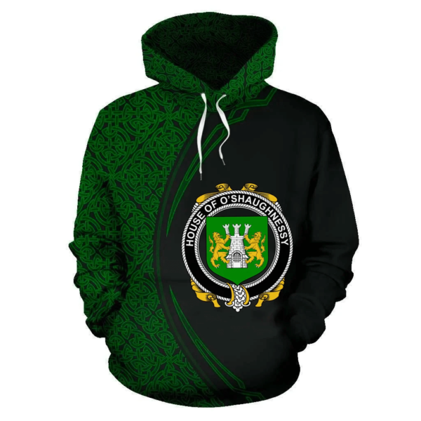 Ireland Hoodie - House of O'SHAUGNESSY Irish Family Crest Hoodie - Celtic Circle Style - Image 2