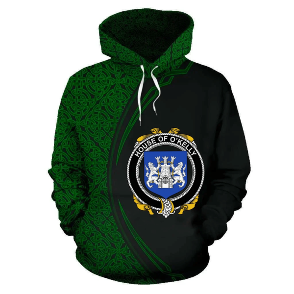 Ireland Hoodie - House of O'KELLY Irish Family Crest Hoodie - Celtic Circle Style - Image 2