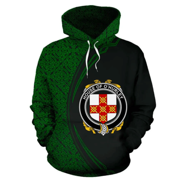 Ireland Hoodie - House of O'HURLEY Irish Family Crest Hoodie - Celtic Circle Style - Image 2