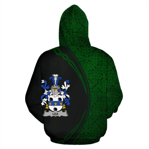 Ireland Hoodie - Lea or McLea Irish Family Crest Hoodie - Celtic Circle Style - Image 3