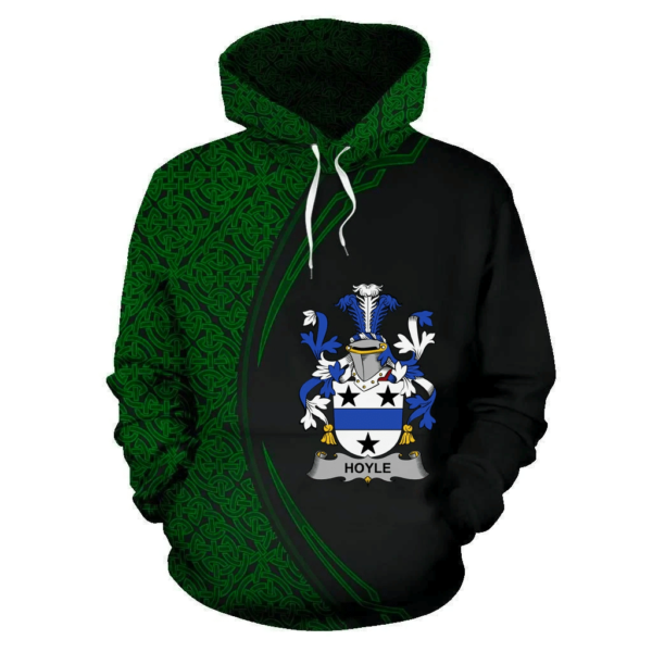 Ireland Hoodie - Hoyle or McIlhoyle Irish Family Crest Hoodie - Celtic Circle Style - Image 2