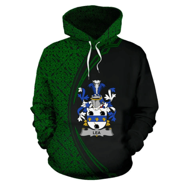 Ireland Hoodie - Lea or McLea Irish Family Crest Hoodie - Celtic Circle Style - Image 2