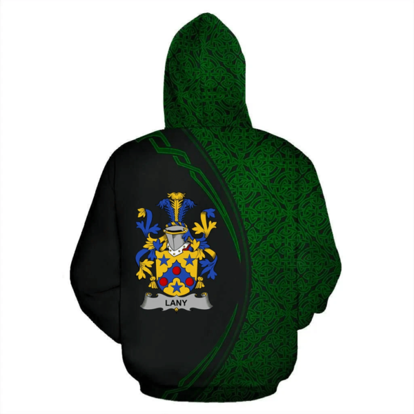 Ireland Hoodie - Lany or Laney Irish Family Crest Hoodie - Celtic Circle Style - Image 3