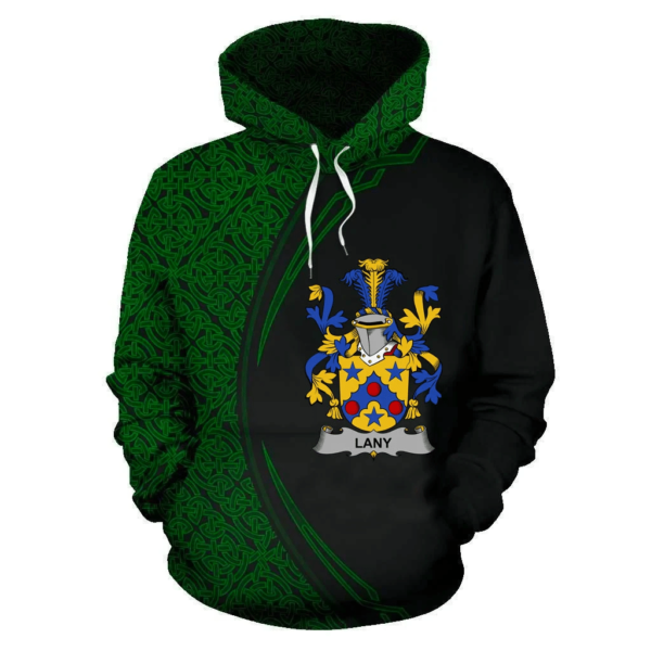 Ireland Hoodie - Lany or Laney Irish Family Crest Hoodie - Celtic Circle Style - Image 2