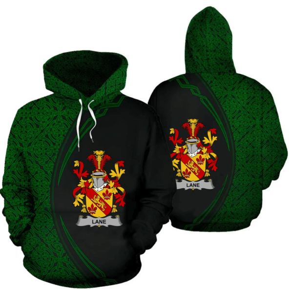 Ireland Hoodie - Lane Irish Family Crest Hoodie - Celtic Circle Style