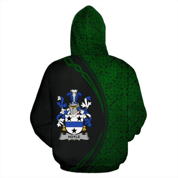 Ireland Hoodie - Hoyle or McIlhoyle Irish Family Crest Hoodie - Celtic Circle Style - Image 3