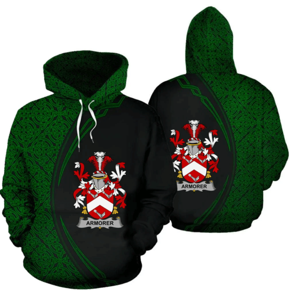 Ireland Hoodie - Armorer Irish Family Crest Hoodie - Celtic Circle Style