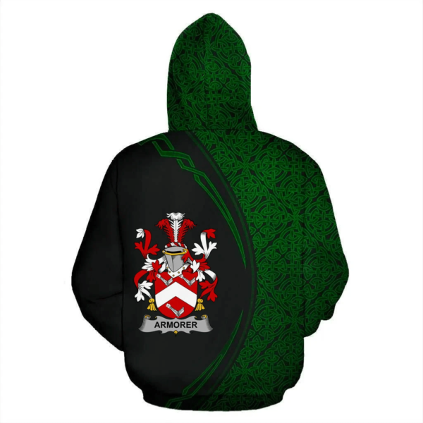 Ireland Hoodie - Armorer Irish Family Crest Hoodie - Celtic Circle Style - Image 3