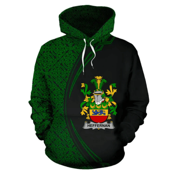 Ireland Hoodie - Heffernan or O'Heffernan Irish Family Crest Hoodie - Celtic Circle Style - Image 2