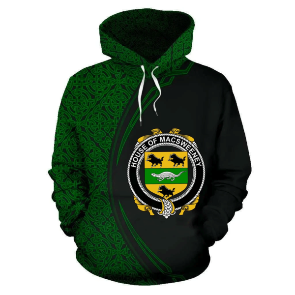 Ireland Hoodie - House of MACSWEENEY Irish Family Crest Hoodie - Celtic Circle Style - Image 2